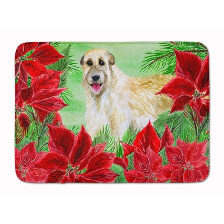 Carolines Treasures Irish Wolfhound Poinsettas Machine Washable Memory Foam Mat CK1318RUG